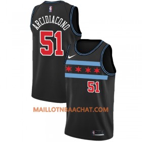 Maillot NBA Chicago Bulls Ryan Arcidiacono 51 2018-19 Nike City Edition Noir Swingman - Homme
